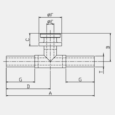 Adapter Tee Type D