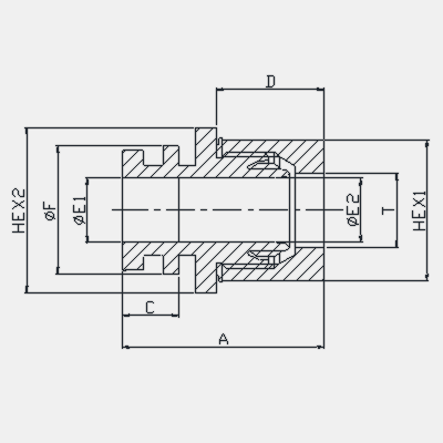 Fitting Adapter Flowell 80 straight